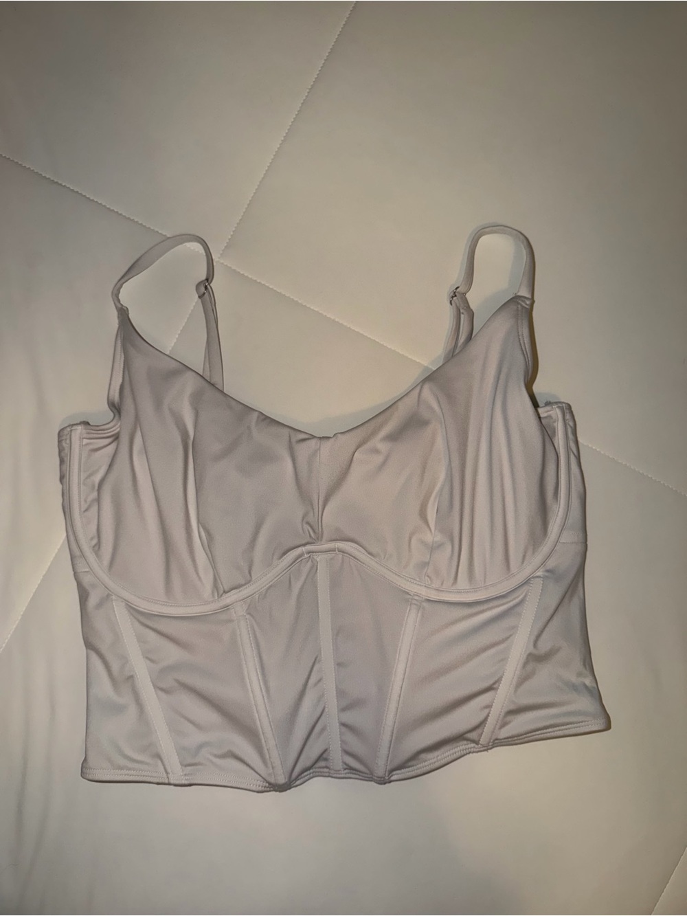 HOLLISTER Longline Lace-Style Bralette - White